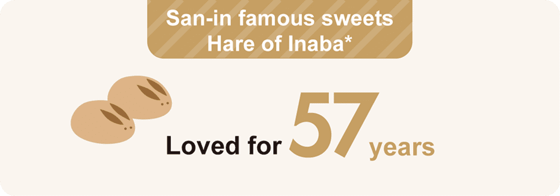 Sanin famous sweets Hare of Inada